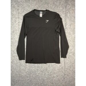 Gymshark Mens Black Long Sleeve Athletic Performance Training Top Size L
